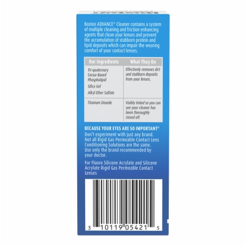 Boston ADVANCE Cleaning Contact Lens Solution for Rigid Gas Permeable Lenses Perspective: right
