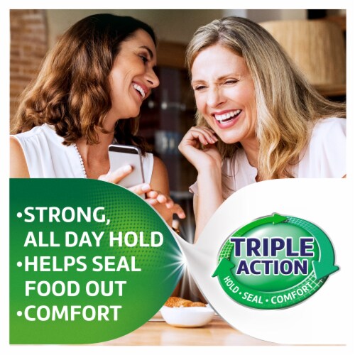 Poligrip, Super Poligrip Extra Care, Denture Adhesive Cream, Flavor Free, Zinc Free Perspective: right