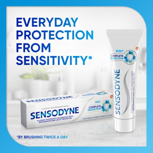 Sensodyne Complete Protection Mint Sensitive Toothpaste Perspective: right