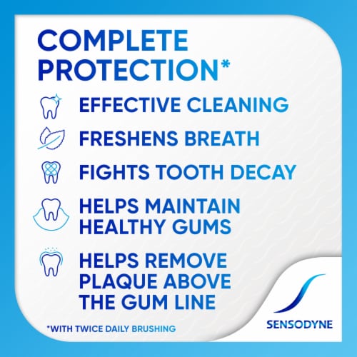 Sensodyne Complete Protection Sensitive Extra Fresh Toothpaste Perspective: right