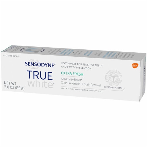 Sensodyne True White Extra Fresh Sensitivity Toothpaste Perspective: right