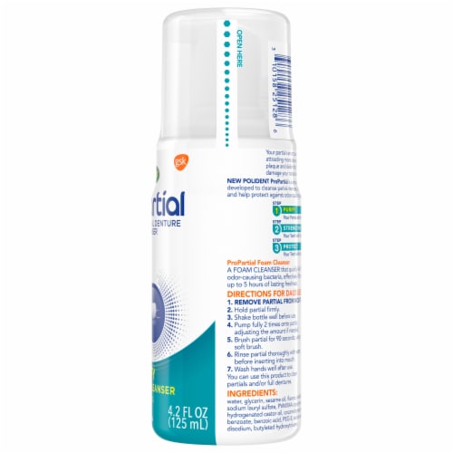 Polident Pro Partial Foam Step 1 Denture Cleanser Perspective: right