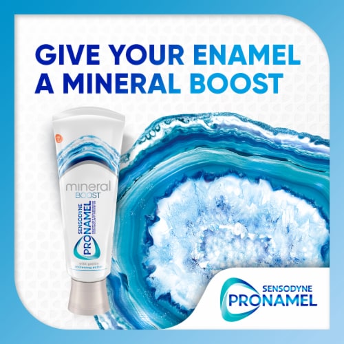 Sensodyne Pronamel Mineral Boost Whitening Enamel Toothpaste for Sensitive Teeth Perspective: right