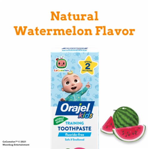 Orajel Kids Fluoride-Free Berry Fun Training Toothpaste Perspective: right