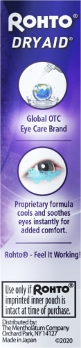 Rohto Dry Aid Advanced Dry Eye Relief Lubricant Eye Drops Perspective: right