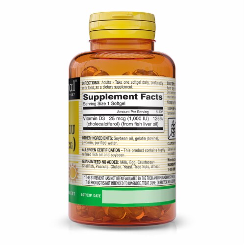 Mason Natural® Vitamin D Softgels Perspective: right