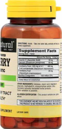 Mason Natural® Cranberry with Probiotic Supplement Tablets Perspective: right