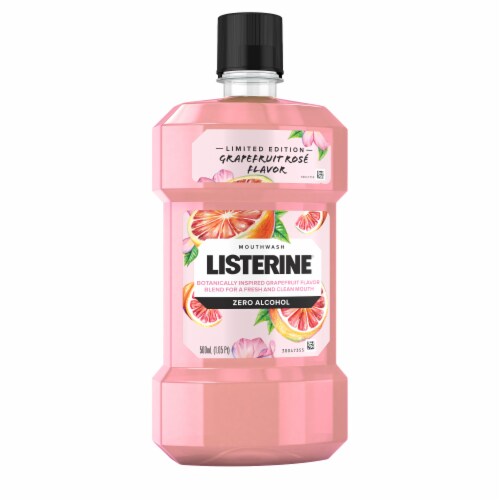 Listerine Zero Alcohol Grapefruit Rose Mouthwash Perspective: right