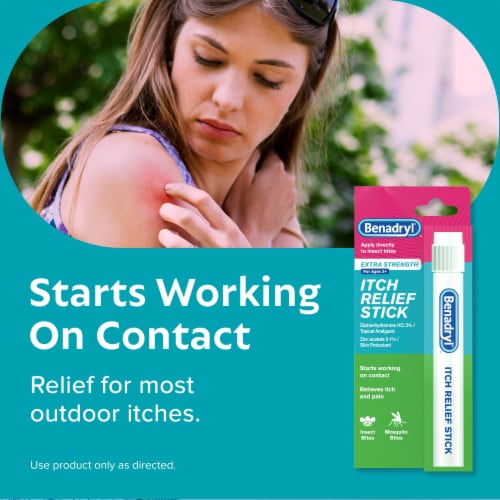 Benadryl Extra Strength Itch Relief Stick, Travel Size Perspective: right