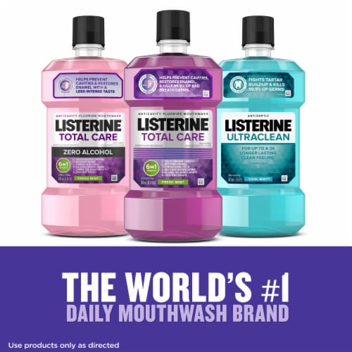 Listerine Total Care Fresh Mint Anticavity Mouthwash Perspective: right