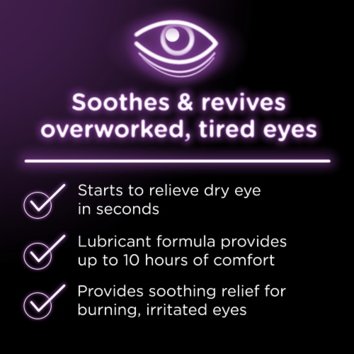 Visine Dry Eye Relief Tired Eye Lubricant Eye Drops Perspective: right