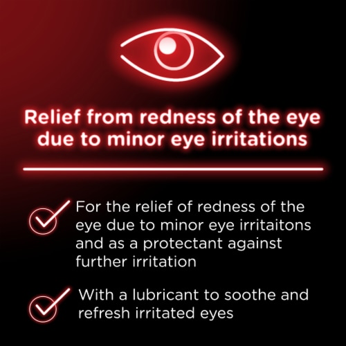 Visine Redness + Irritation Relief Eye Drops Polyethylene Glycol 400 & Tetrahydrozoline HCl Perspective: right