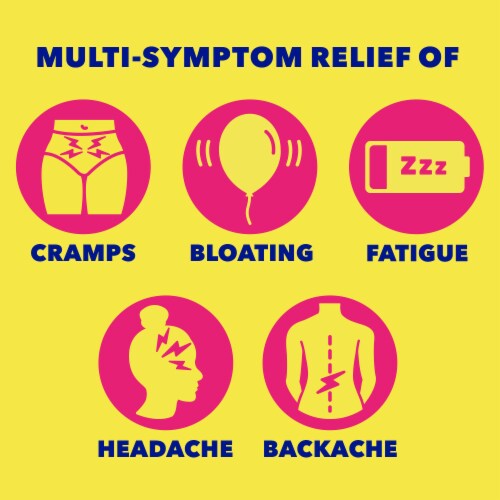 Midol Complete Multi-Symptom Period Relief Acetaminophen Caplets Perspective: right