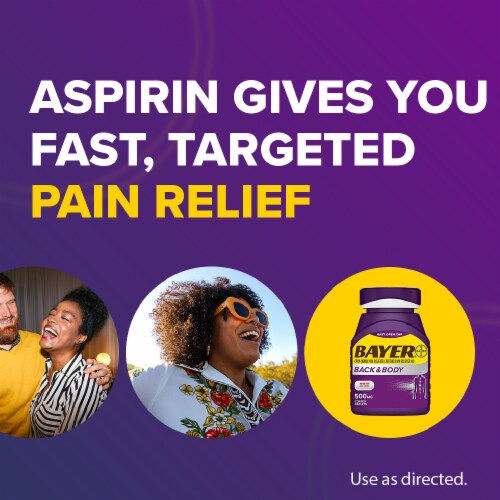 Bayer® Back & Body with Caffine 500mg Asprin Coated Caplets Perspective: right