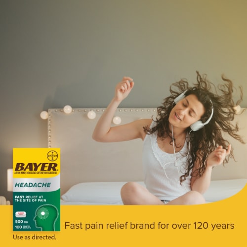 Bayer® Headache Aspirin 500mg Perspective: right