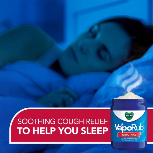 Vicks VapoRub, Original, Cough Suppressant, Topical Chest Rub & Analgesic  Ointment, Medicated Vicks Vapors, Relief from Cough Due to Cold, Aches &  Pains, 6 oz