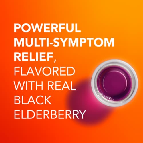 Vicks DayQuil Cold & Flu Relief Elderberry Liquid Perspective: right