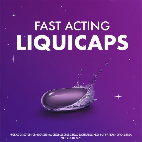ZzzQuil Nighttime Sleep Aid LiquiCaps Perspective: right