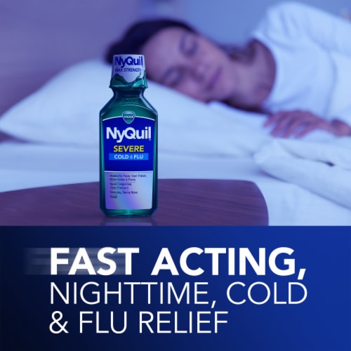 Vicks NyQuil Severe Cold & Flu Liquid Perspective: right