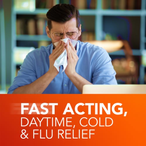 Vicks DayQuil Non-Drowsy Daytime Relief SEVERE Cold & Flu Medicine Perspective: right