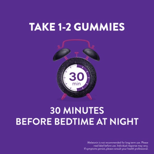 ZzzQuil PURE Zzzs De-Stress Melatonin Sleep Aid Gummies Perspective: right