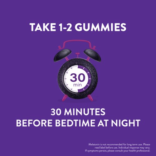 ZzzQuil PURE Zzzs De-Stress Melatonin Sleep Aid Gummies Perspective: right