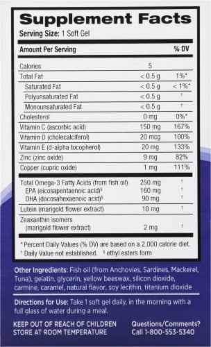 Ocuvite Eye Performance Vitamin & Mineral Supplement Softgels Perspective: right