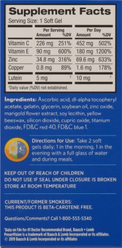 Bausch & Lomb Perservision Areds Lutein Eye Vitamin & Mineral Supplement Perspective: right