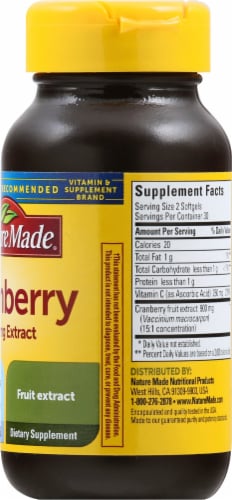 Nature Made® Cranberry Extract Softgels Perspective: right