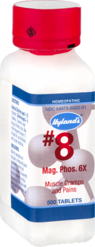 Hyland's Homeopathic #8 Magnesia Phosphorica 6x Muscle Cramps & Pains Tablets Perspective: right