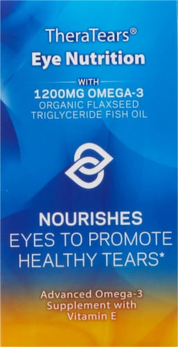 TheraTears® Eye Nutrition 1200mg Omega-3 Softgel Supplement Perspective: right