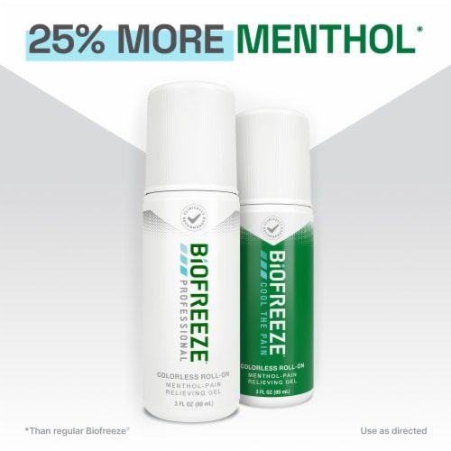 Biofreeze Professional Pain Relief Roll-On, Colorless Perspective: right