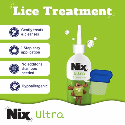 Nix All-in-One Ultra Lice Treatment Shampoo 4 fl oz Perspective: right