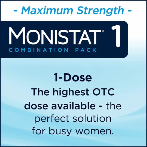 Monistat One-Day Maximum Strength Yeast Infection Treatment Ovule Insert & External Itch Cream Perspective: right