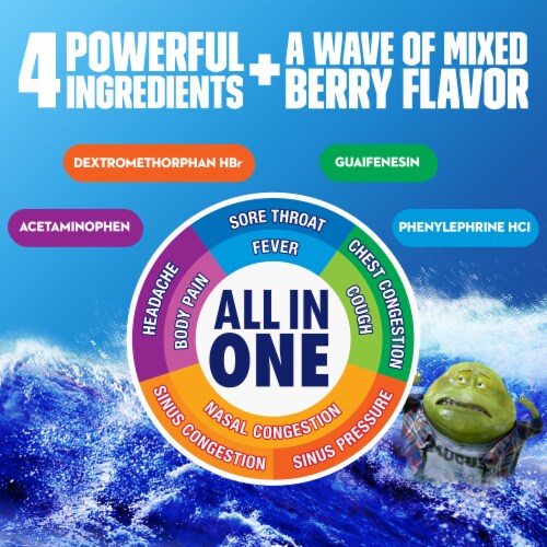 Mucinex Fast-Max Maximum Strength Cold & Flu All-in-One Liquid Perspective: right