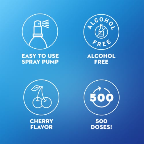Mucinex InstaSoothe Sore Throat + Pain Relief Cherry Flavor Spray Perspective: right
