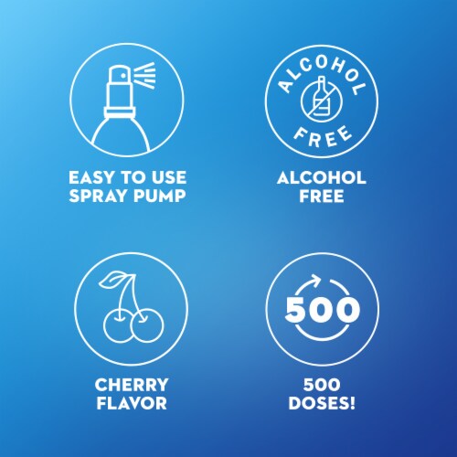 Mucinex InstaSoothe Sore Throat + Pain Relief Cherry Flavor Spray Perspective: right