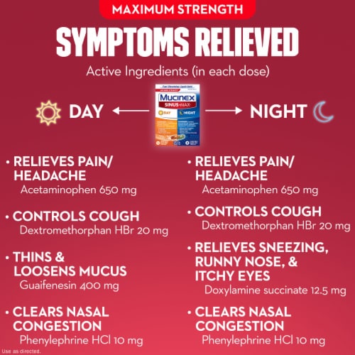 Mucinex Sinus Max Maximum Strength Day & Night Liquid Gels Perspective: right