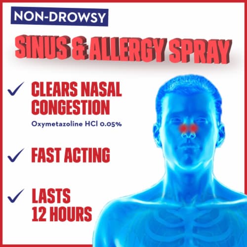 Mucinex® Sinus-Max® Severe Nasal Congestion Relief Sinus & Allergy Nasal Spray Perspective: right