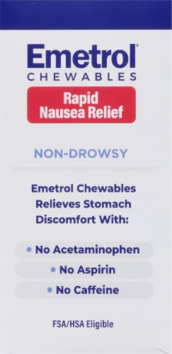 Emetrol® Lemon Flavor Rapid Nausea Relief Chewables Perspective: right