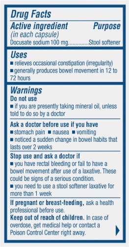 Colace® Stool Softener Capsules 100mg Perspective: right
