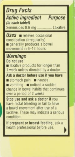 Senokot® Regular Strength Nautral Laxative Tablets Perspective: right