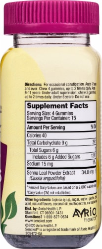 Senokot® Mixed Berry Flavor Laxative Gummies Perspective: right