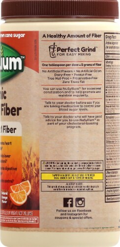 NuSyllium™ Natural Orange Flavor Organic Psyllium Fiber Perspective: right