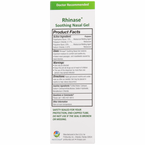 Rhinase® Soothing Nasal Gel Perspective: right