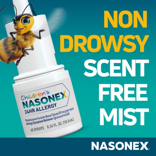 Children's Nasonex 24HR Allergy Nasal Spray, Non-Drowsy Relief, Mometasone,  60 Spray Count, 60 Sprays, 0.34 fl oz - Pick 'n Save