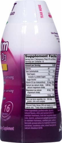 Wellesse Calcium & Vitamin D Bone Health Liquid Dietary Supplement Perspective: right