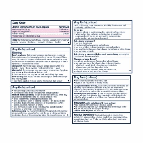 Pamprin® Max Pain + Energy Maximum Strength Menstrual Pain Relief Caplets Perspective: right