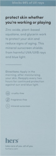 Hers Multi-Screen Mineral Sunscreen SPF 50 Perspective: right