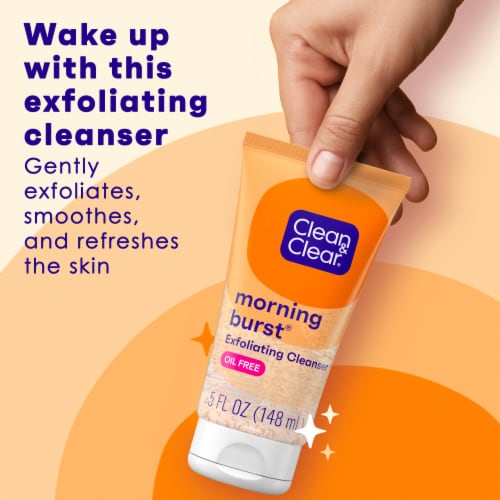Clean & Clear Morning Burst Oil-Free Exfoliating Face Wash with Vitamin C & Pro-Vitamin B5 Perspective: right